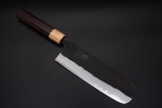 Kaishin White steel #2 Kurouchi Nakiri Rosewood Handle